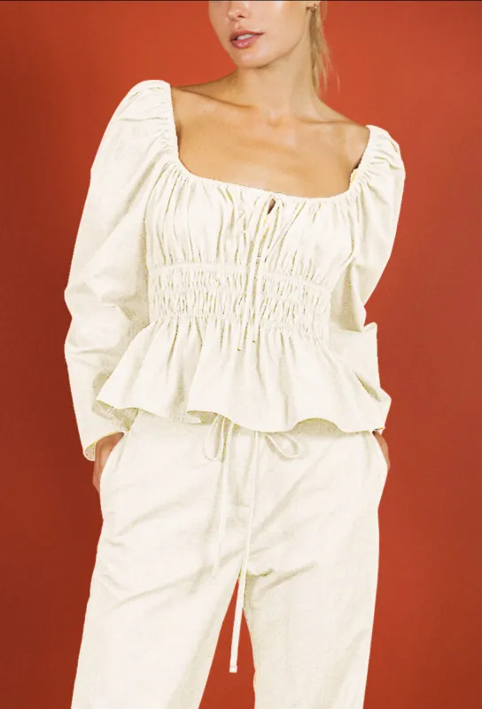 Raphaela Top Cream sold by Ciao Lucia