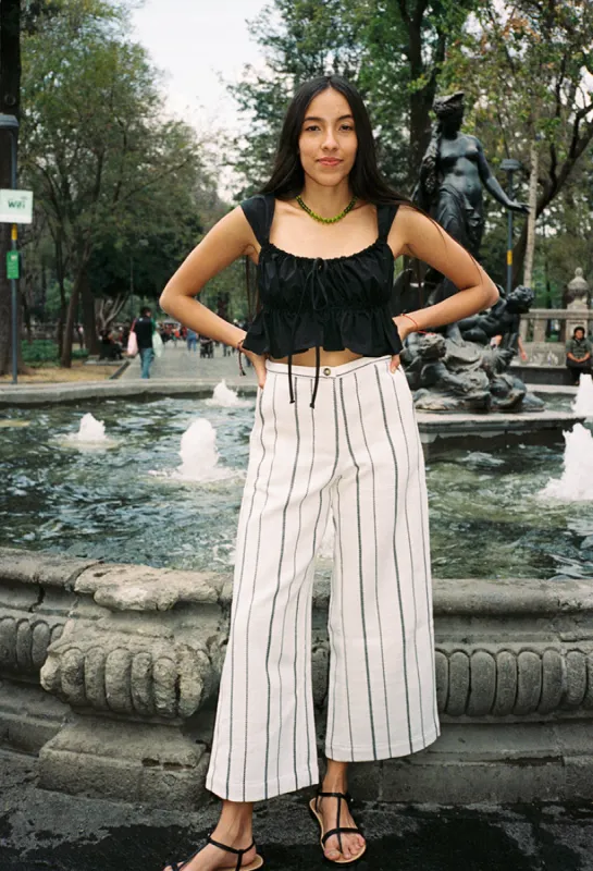 Orlando Pant Ivory/Black sold by Ciao Lucia