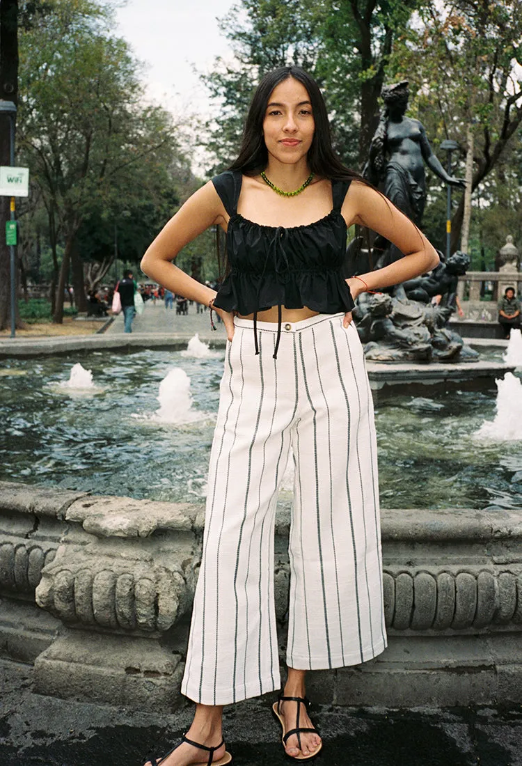 Orlando Pant Ivory/Black sold by Ciao Lucia