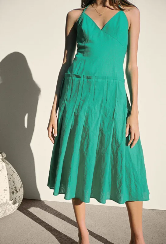 Lelia Dress Emerald sold by Ciao Lucia