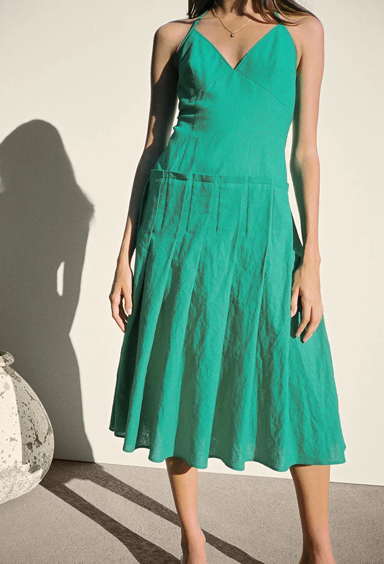 Lelia Dress Emerald sold by Ciao Lucia