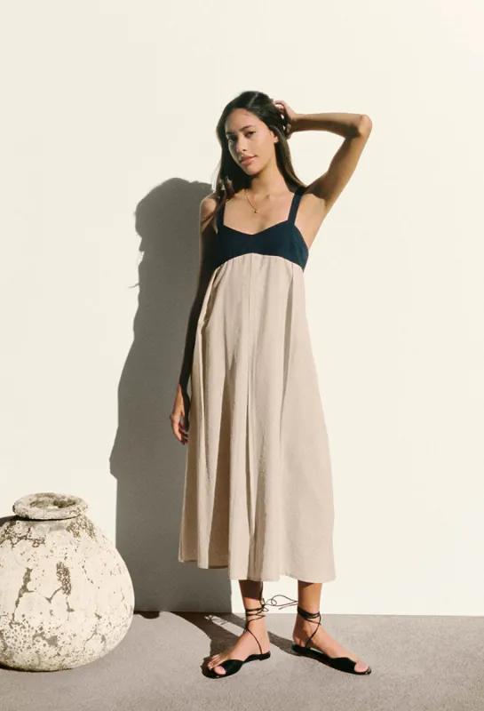 Daria Dress Taupe made by Ciao Lucia