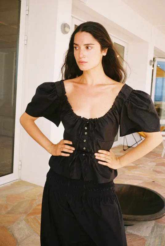 Ezio Top Black Cotton made by Ciao Lucia