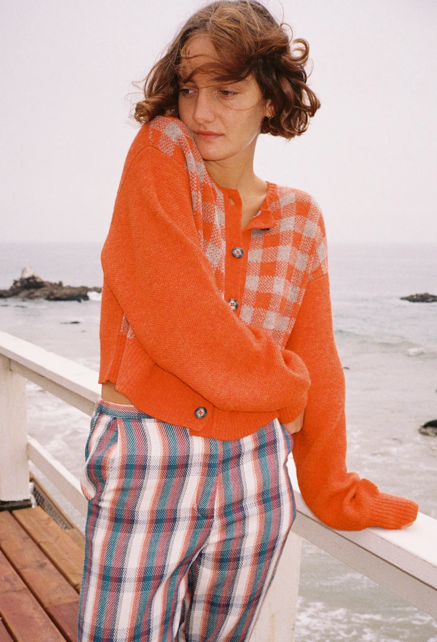 Varese Cardigan Orange/Sand sold by Ciao Lucia product image thumbnail 4