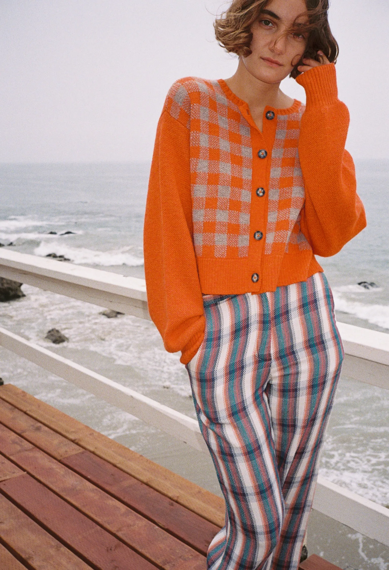Varese Cardigan Orange/Sand sold by Ciao Lucia product image thumbnail 3
