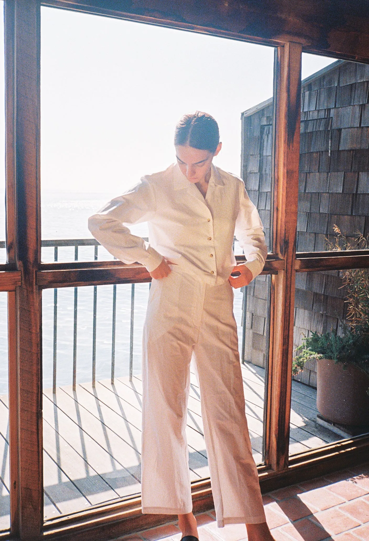 Pietro Pant White Cotton sold by Ciao Lucia product image thumbnail 5