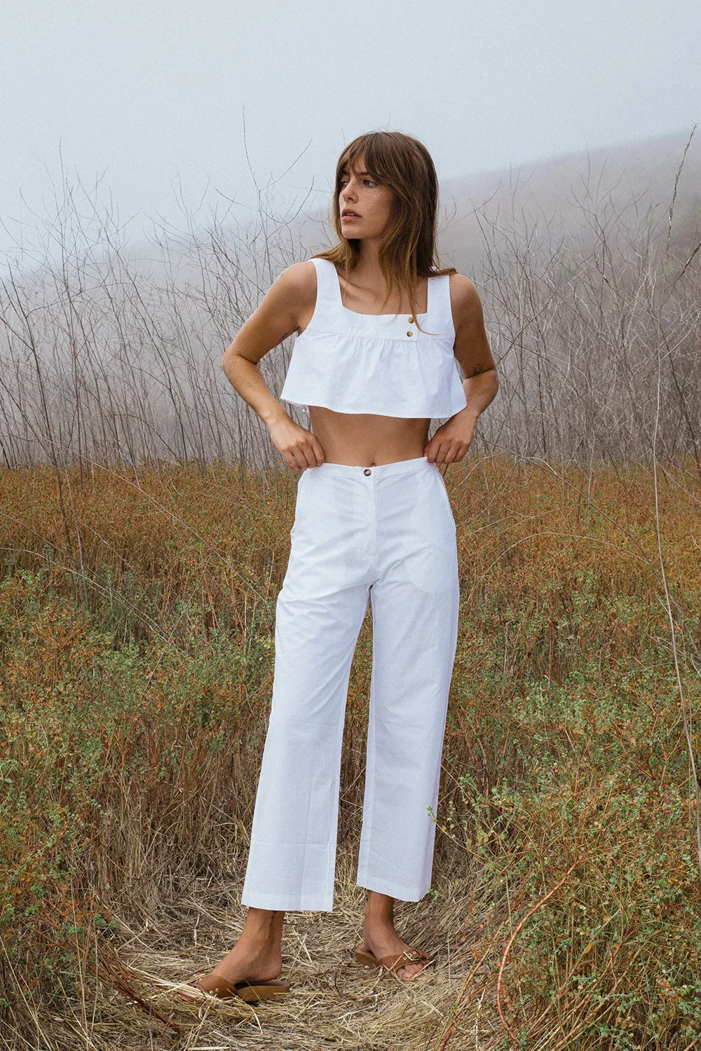 Pietro Pant White Cotton sold by Ciao Lucia product image thumbnail 3