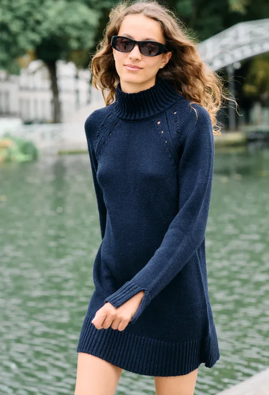 Beatriz Dress Navy made by Ciao Lucia