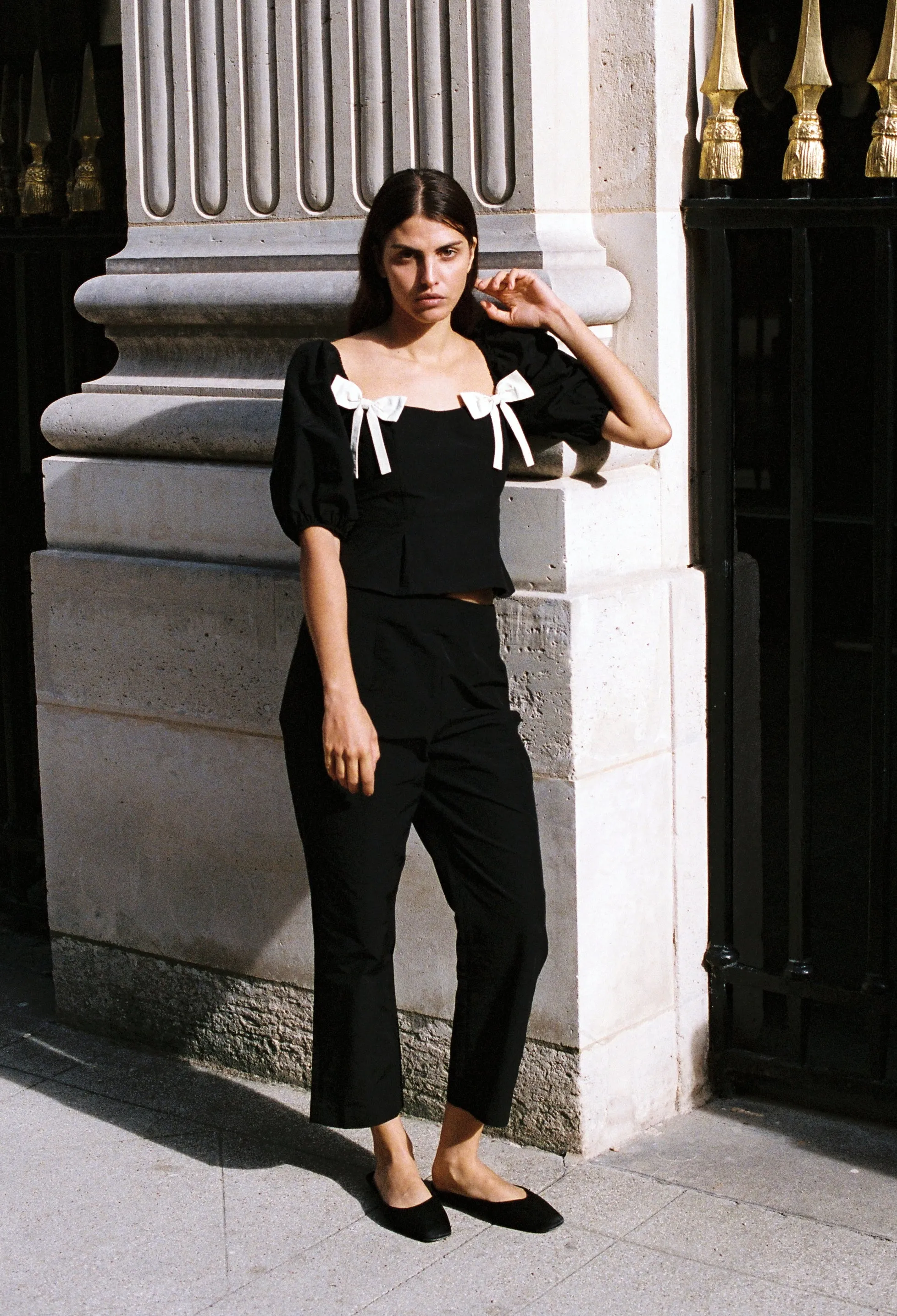 Lanza Pant Black Faille sold by Ciao Lucia product image thumbnail 3