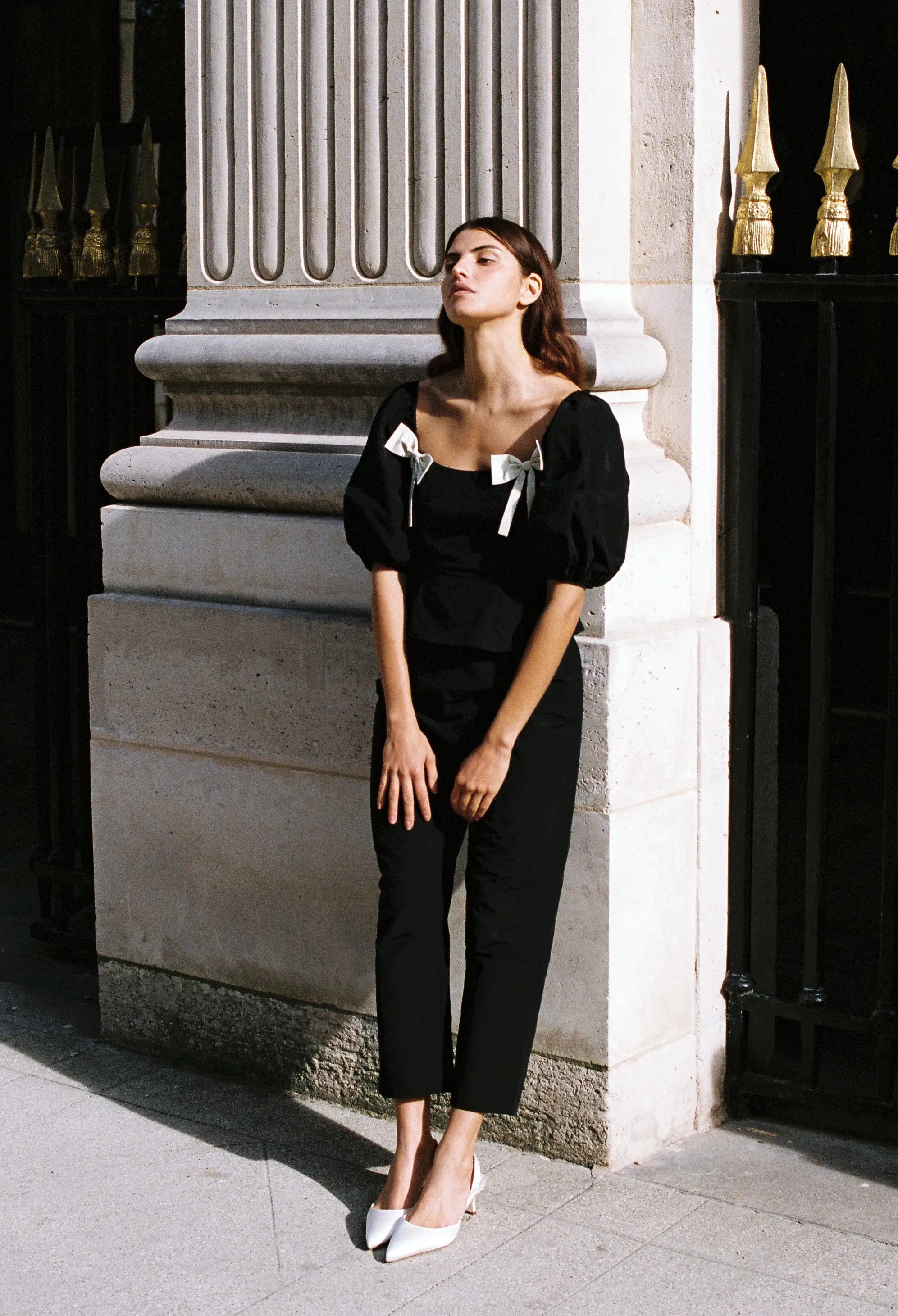 Lanza Pant Black Faille sold by Ciao Lucia product image thumbnail 2