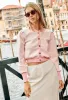 Cherie Pink + White Stripe Cardigan sold by Ciao Lucia