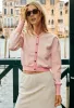 Cherie Pink + White Stripe Cardigan sold by Ciao Lucia