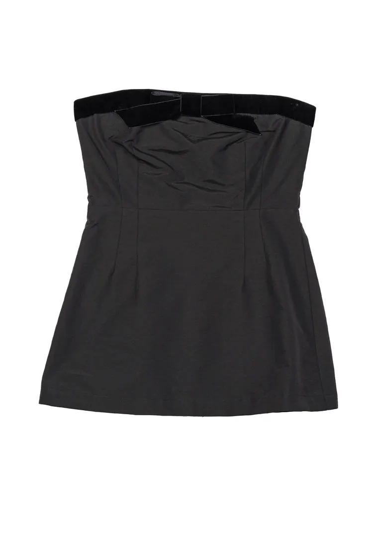 Adeline Faille Strapless Top with Velvet Bow sold by Ciao Lucia product image thumbnail 5