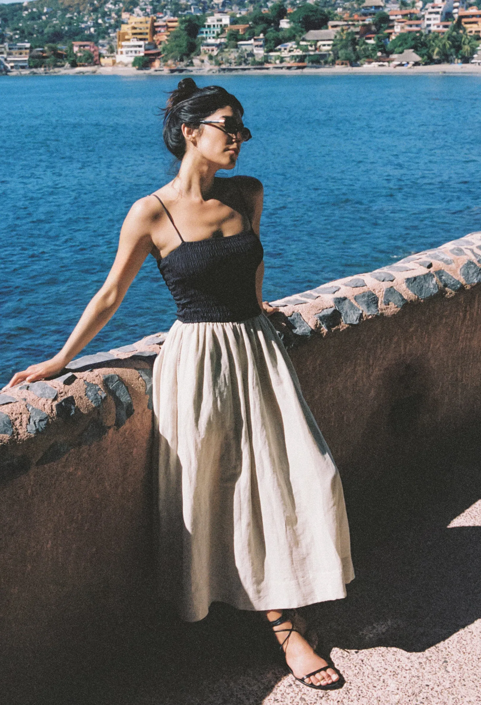 Mael Oatmeal Linen Dress sold by Ciao Lucia