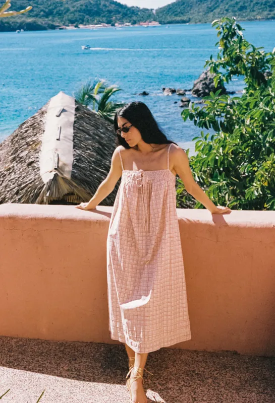 Agostina Check Printed Cotton Dress sold by Ciao Lucia