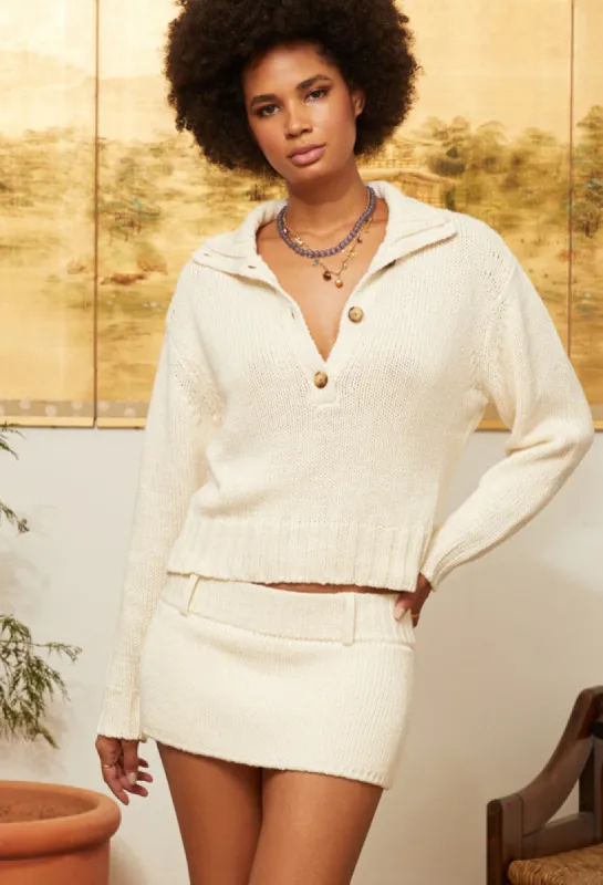 Carina White Cotton Pullover sold by Ciao Lucia