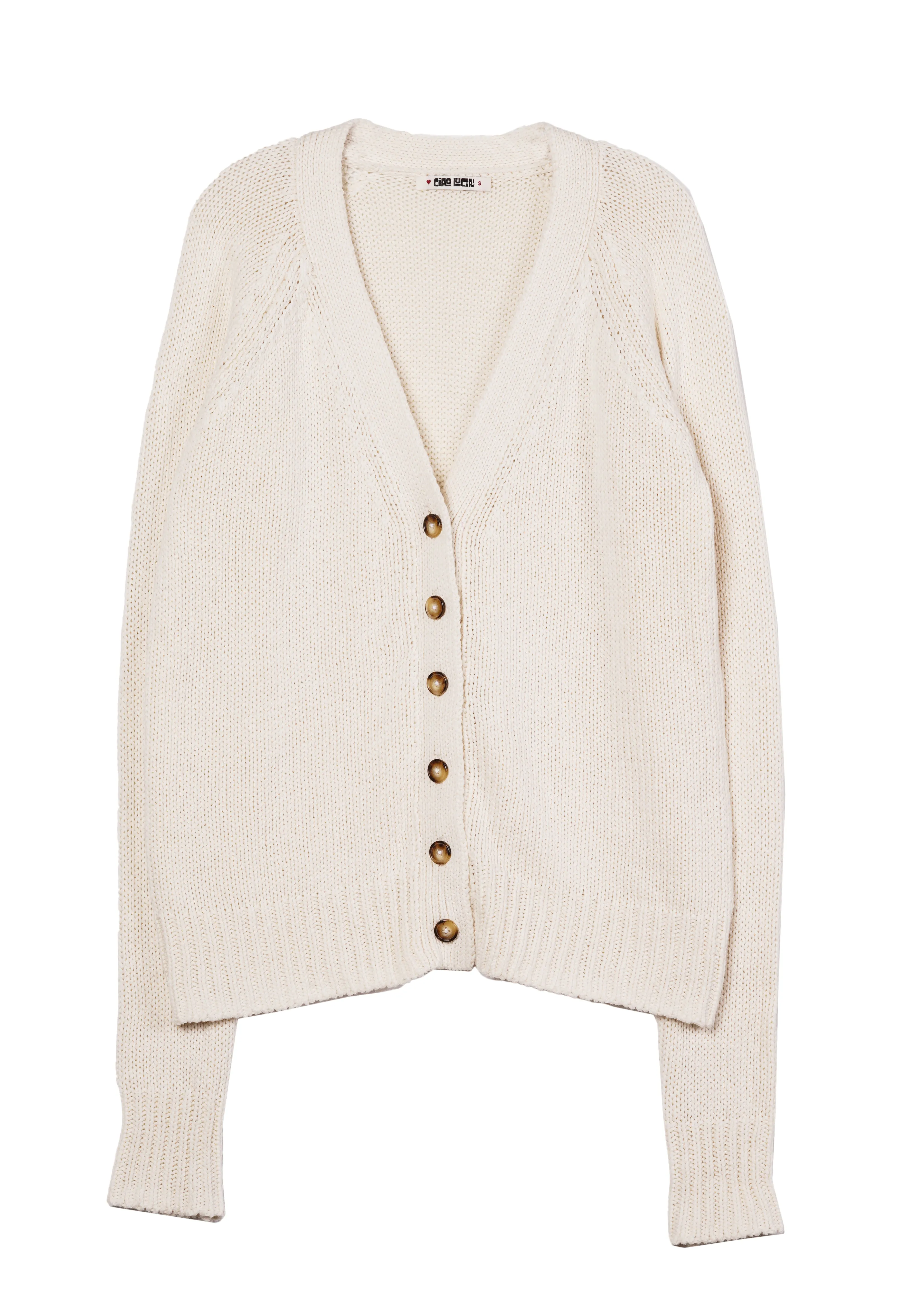 Dorado White Cotton Cardigan sold by Ciao Lucia product image thumbnail 3