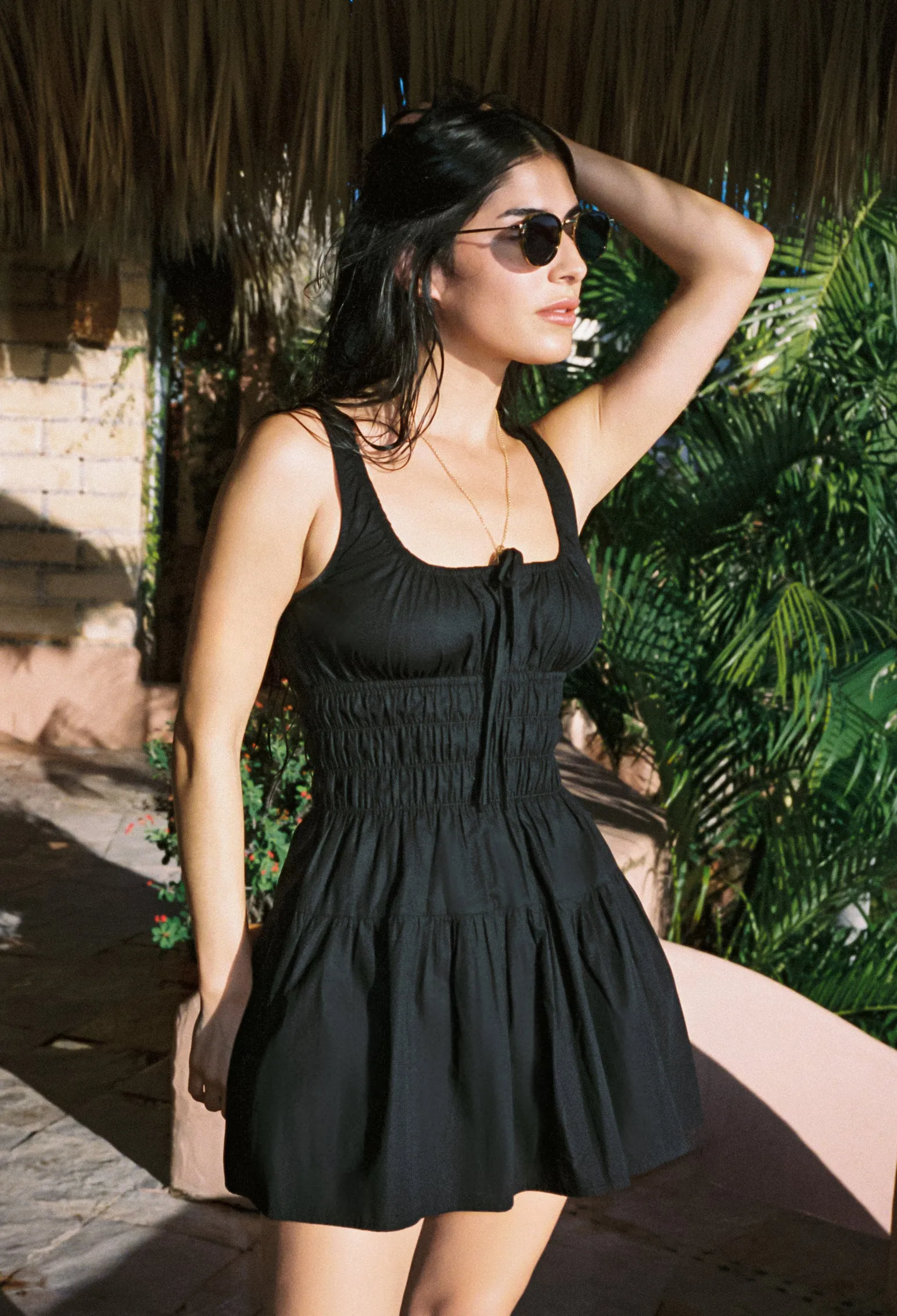 Gianluca Black Cotton Dress sold by Ciao Lucia