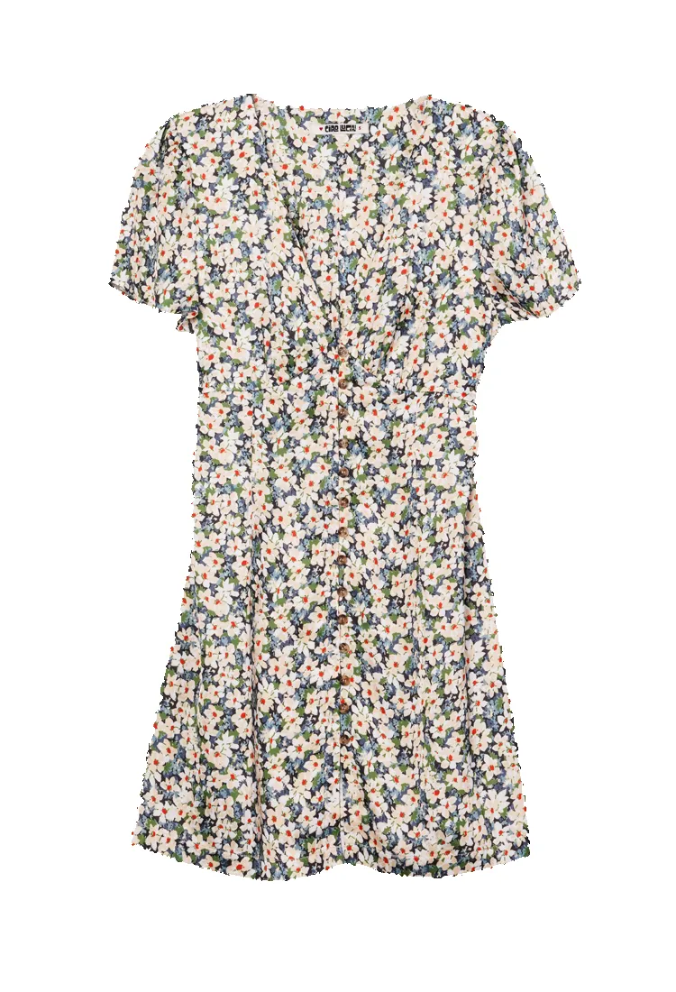 Fleurine Poppy Print Satin Dress sold by Ciao Lucia product image thumbnail 3