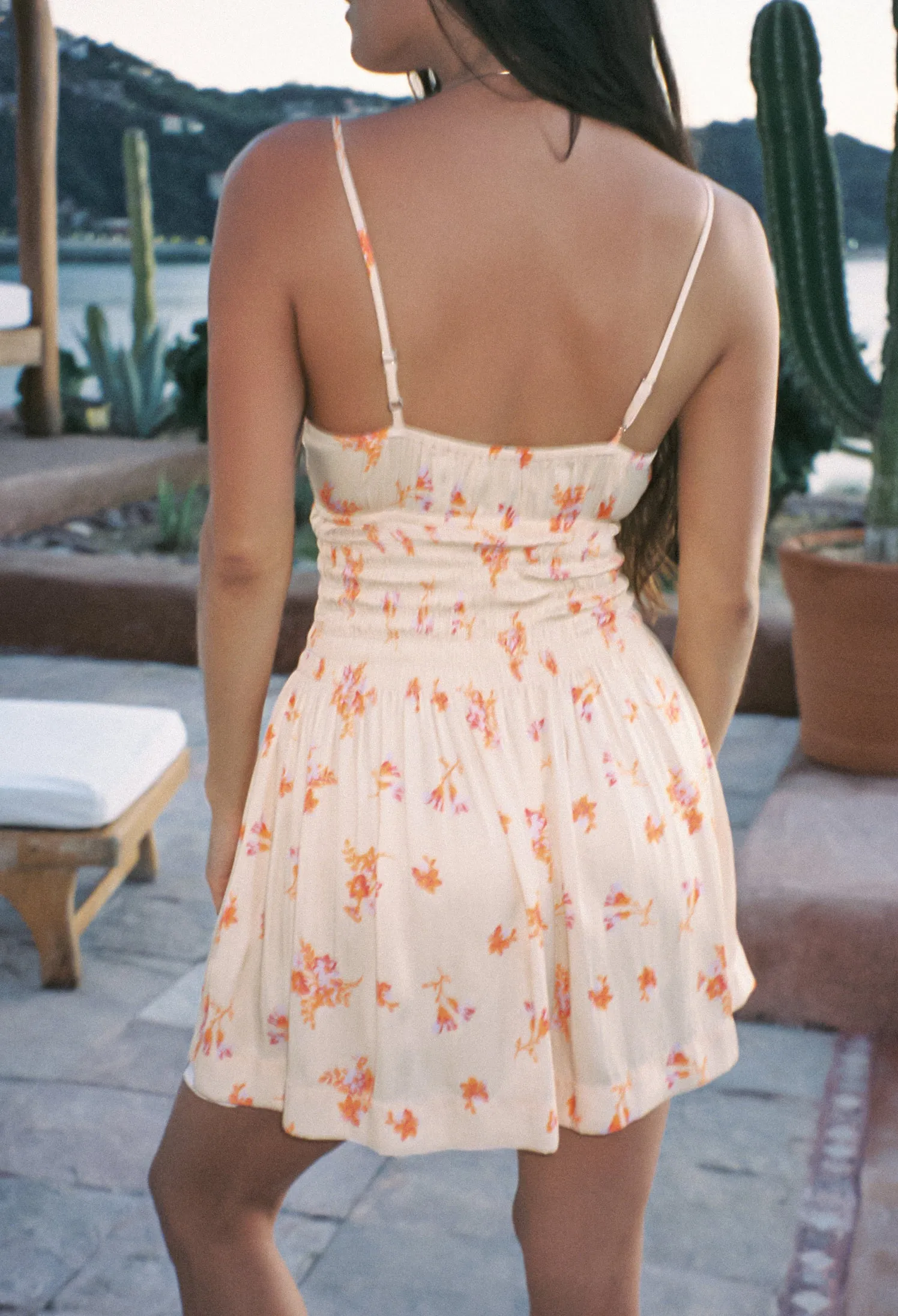 Maia Bouquet Print Satin Dress sold by Ciao Lucia product image thumbnail 4