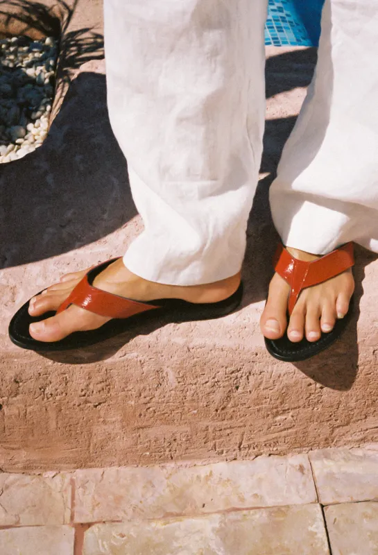 K. Jacques x Ciao Lucia Red Flip Flop sold by Ciao Lucia
