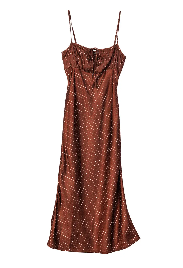 Leo Dress Siena Pin Dot Satin sold by Ciao Lucia product image thumbnail 4