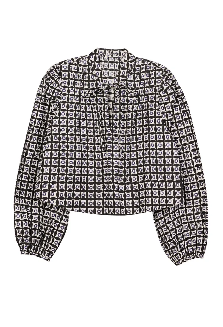 Salm Top Solar Print Cotton Poplin sold by Ciao Lucia product image thumbnail 3