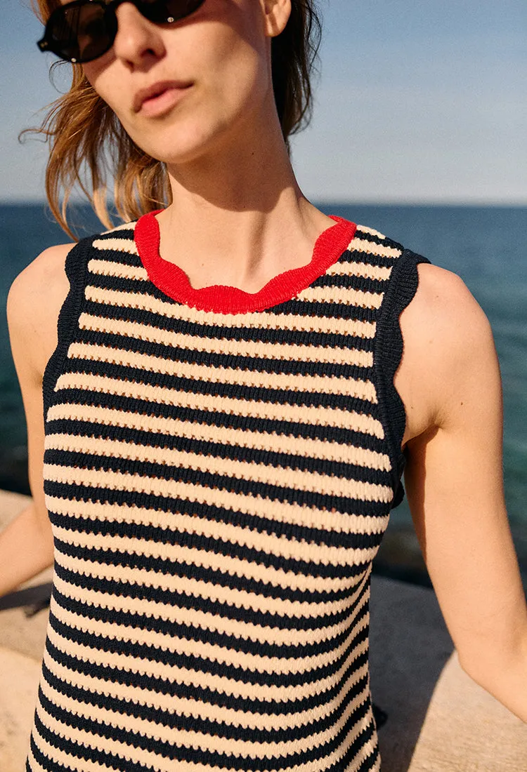 Fasano Striped Crochet Dress sold by Ciao Lucia product image thumbnail 4