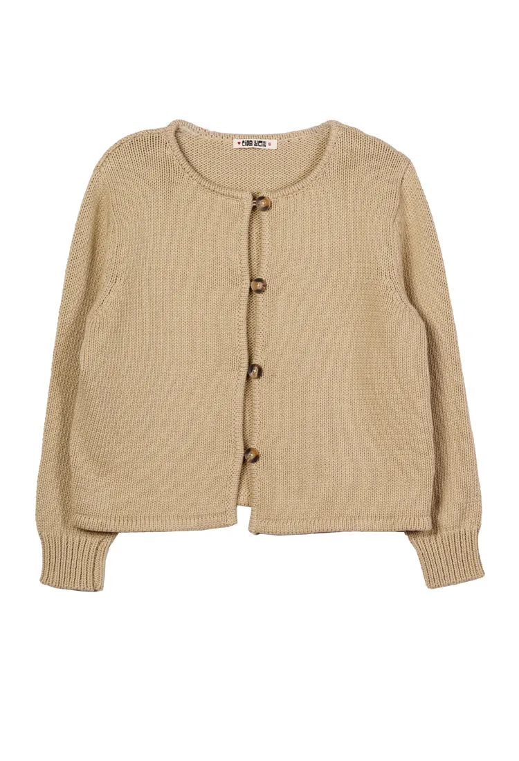 Deo Khaki Cotton Knit Cardigan sold by Ciao Lucia product image thumbnail 5