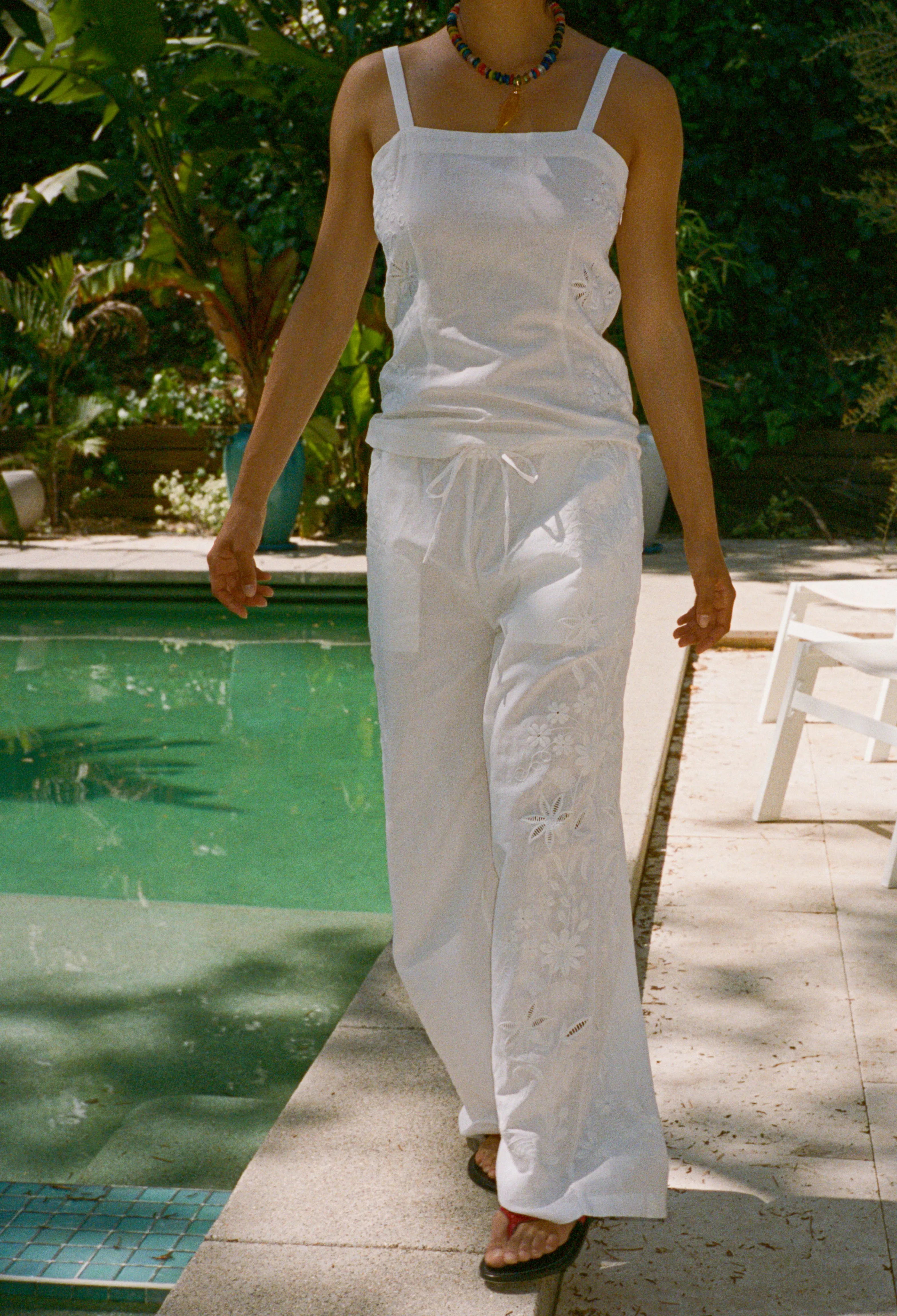 Ipanema White Embroidered Linen Top sold by Ciao Lucia product image thumbnail 2
