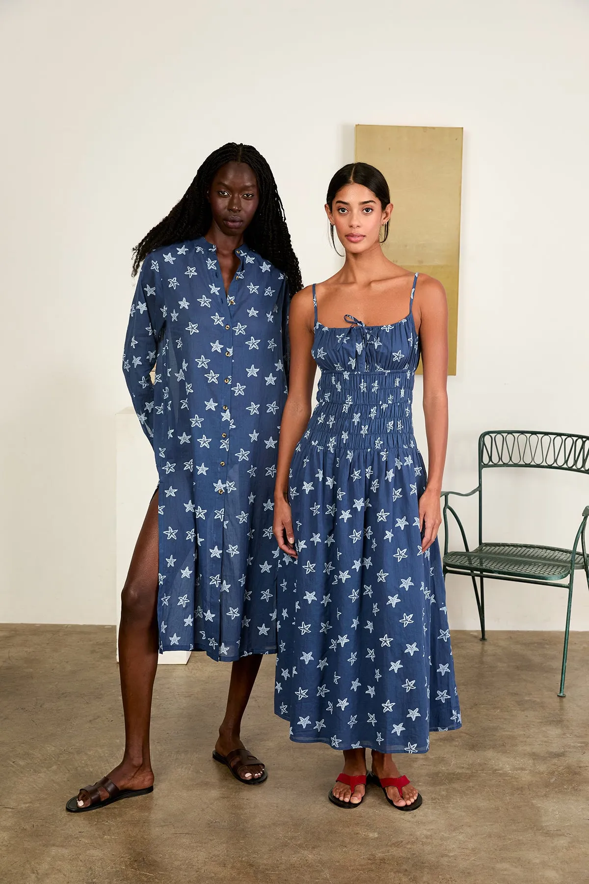 Russo Starfish Print Cotton Voile Midi Dress sold by Ciao Lucia product image thumbnail 5