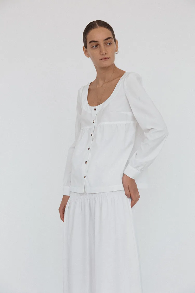 Ines Top White Cotton sold by Ciao Lucia product image thumbnail 3