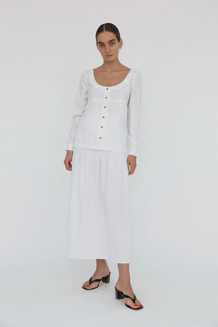 Ines Top White Cotton sold by Ciao Lucia product image thumbnail 2