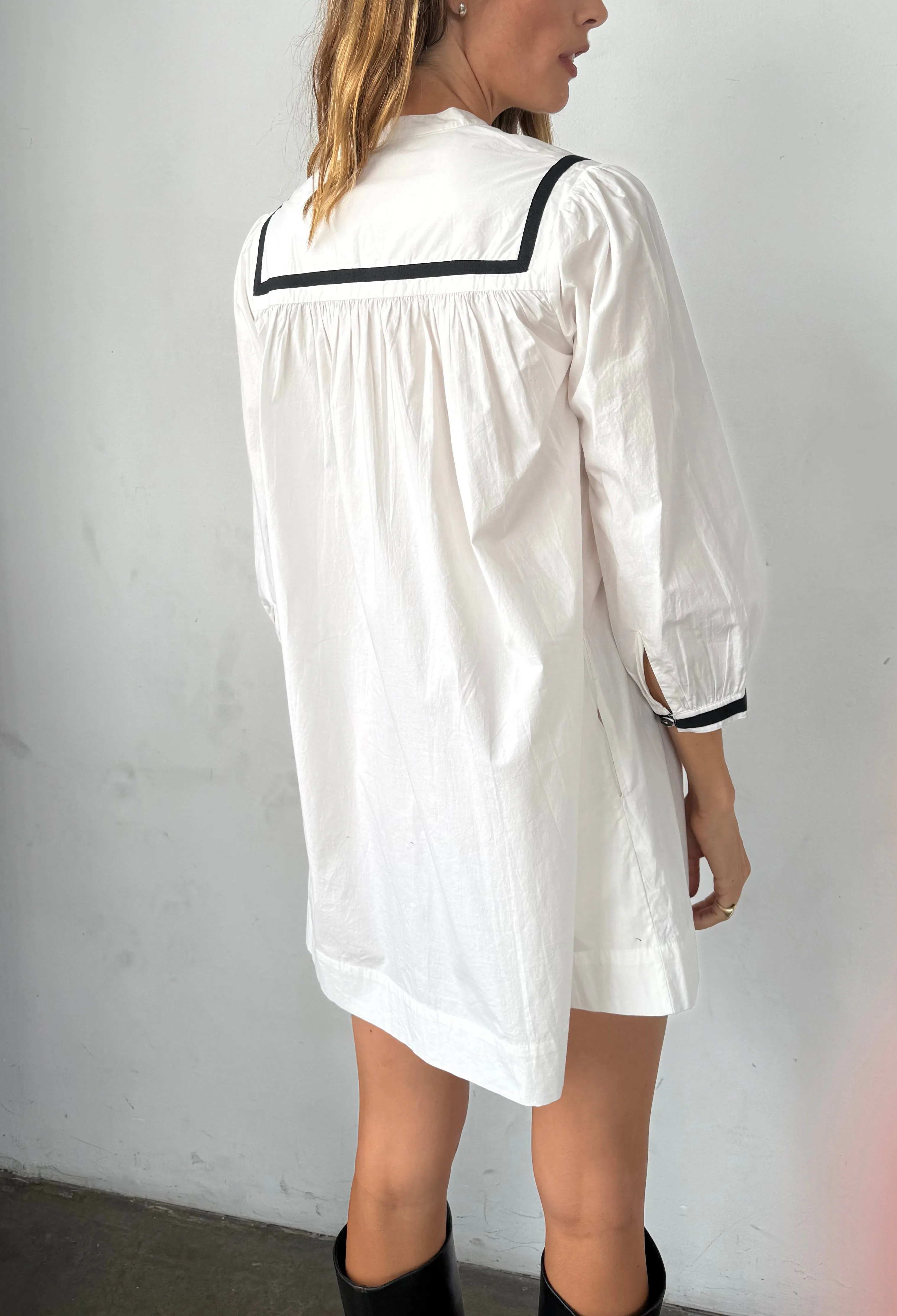 Helena Dress White Cotton Poplin sold by Ciao Lucia product image thumbnail 5