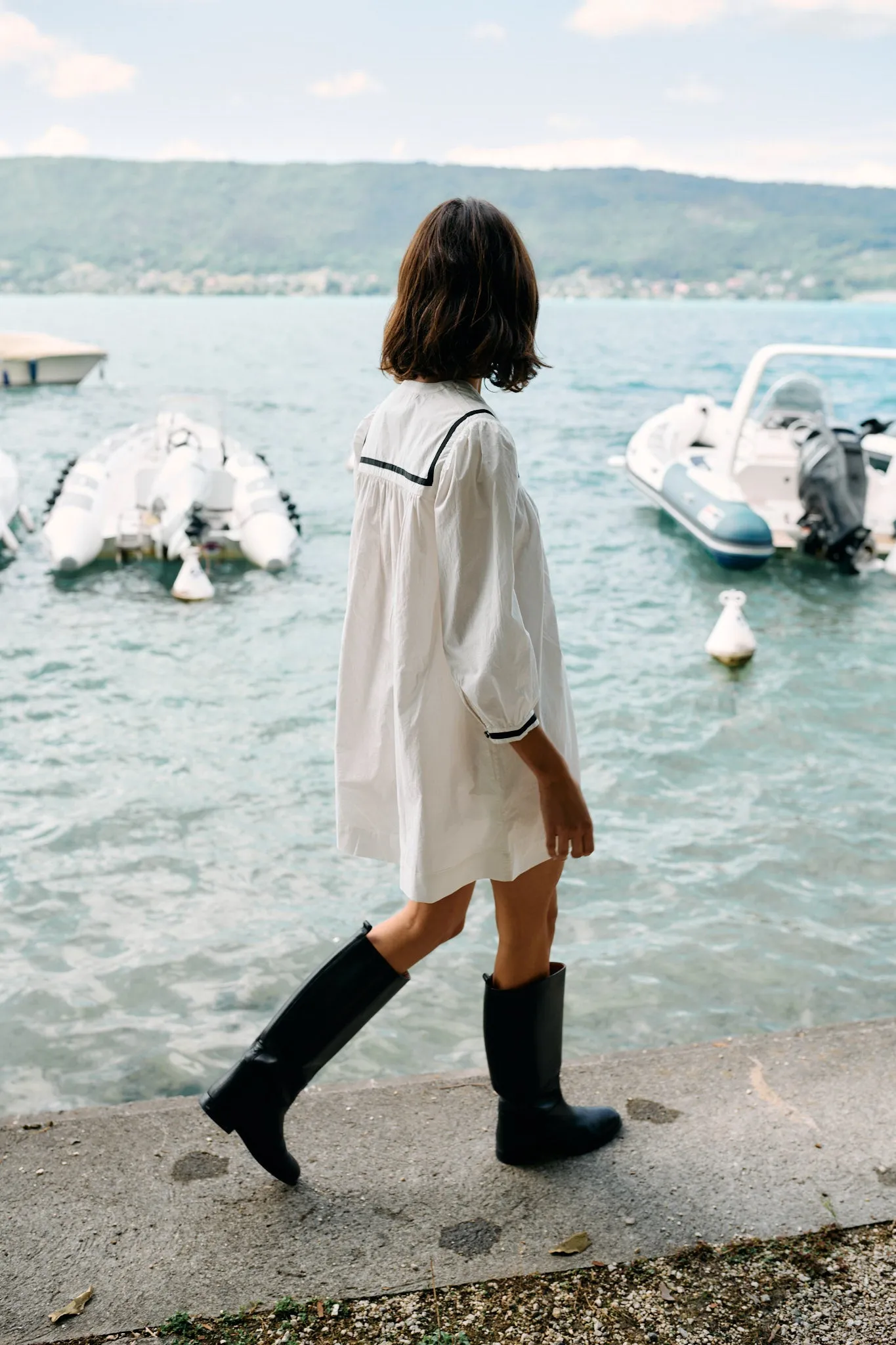Helena Dress White Cotton Poplin sold by Ciao Lucia product image thumbnail 2