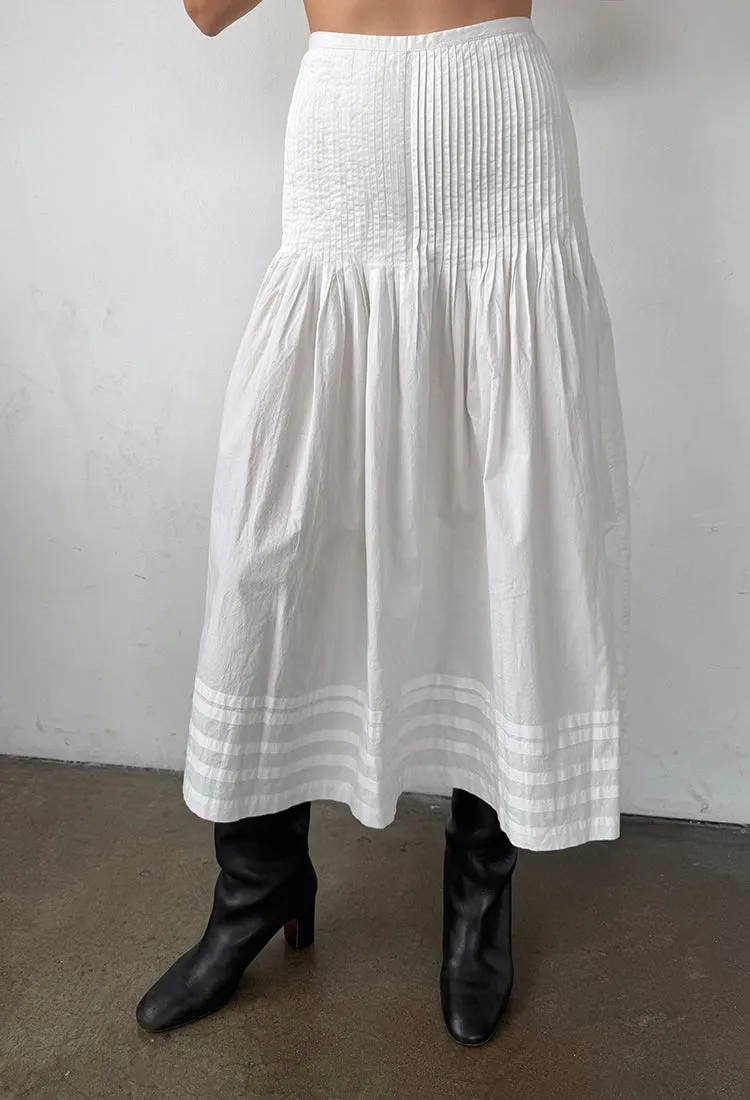 Rosa Skirt White Cotton Poplin sold by Ciao Lucia product image thumbnail 2