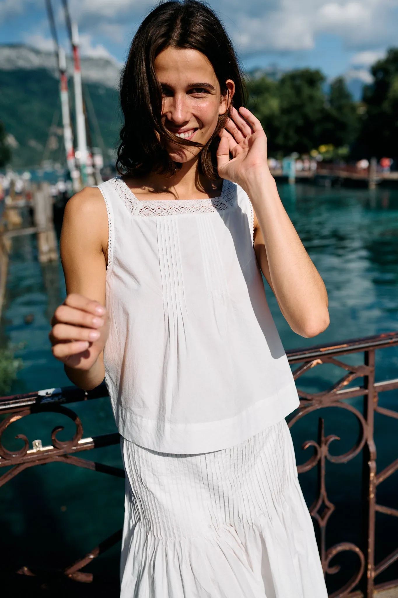 Lexi Top White Cotton Poplin sold by Ciao Lucia product image thumbnail 3