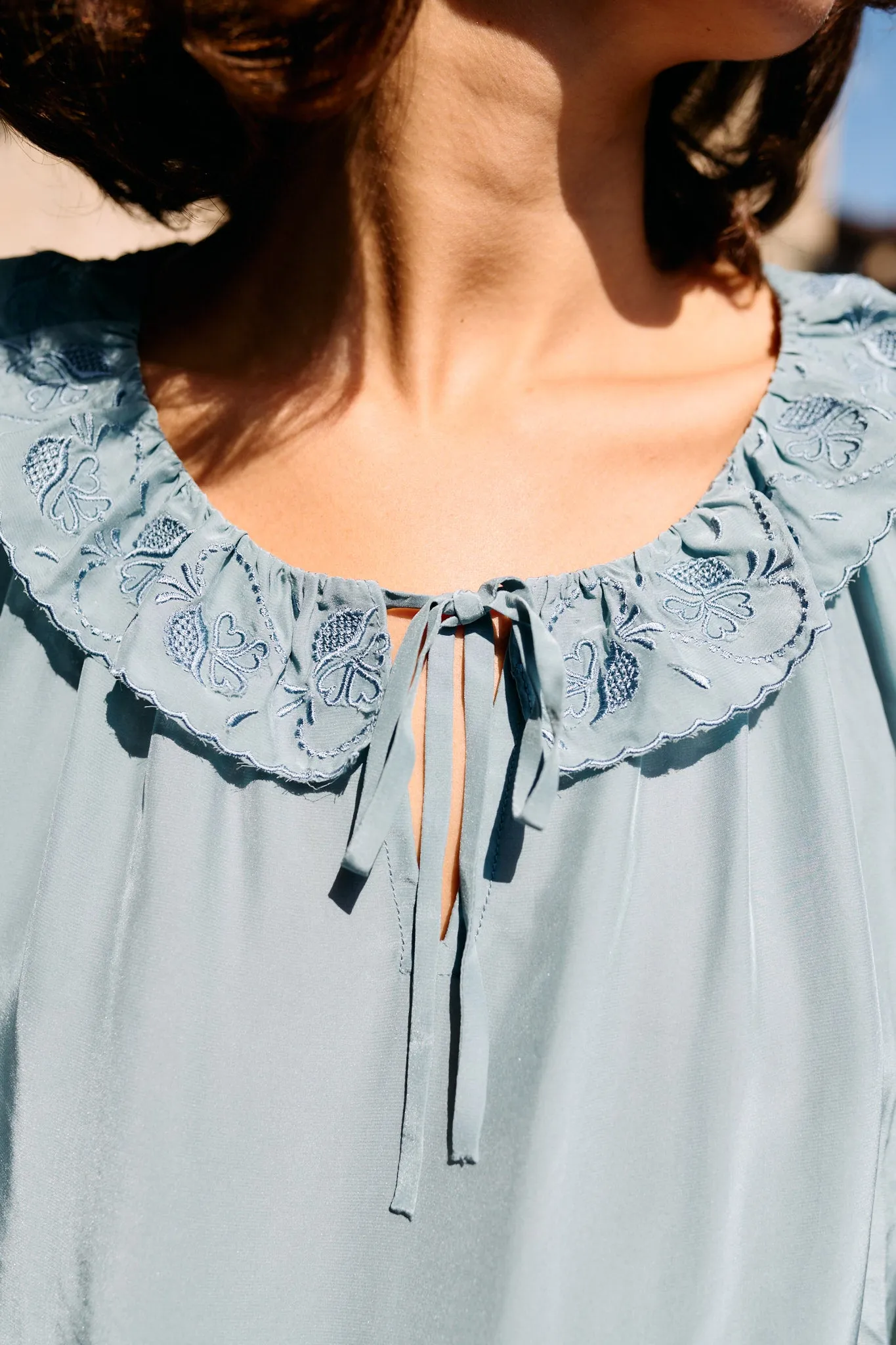 Thora Top Marine Floral Embroidery sold by Ciao Lucia product image thumbnail 3