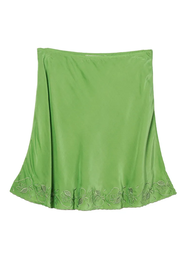 Audrey Jade Floral Silk Embroidered Skirt sold by Ciao Lucia product image thumbnail 5