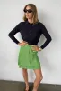 Audrey Jade Floral Silk Embroidered Skirt sold by Ciao Lucia