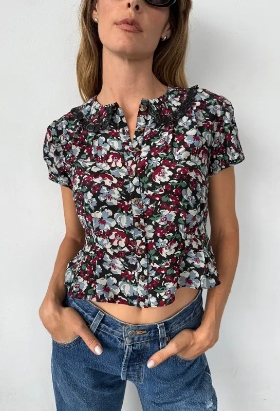 Yvonne Top Peonia Print sold by Ciao Lucia