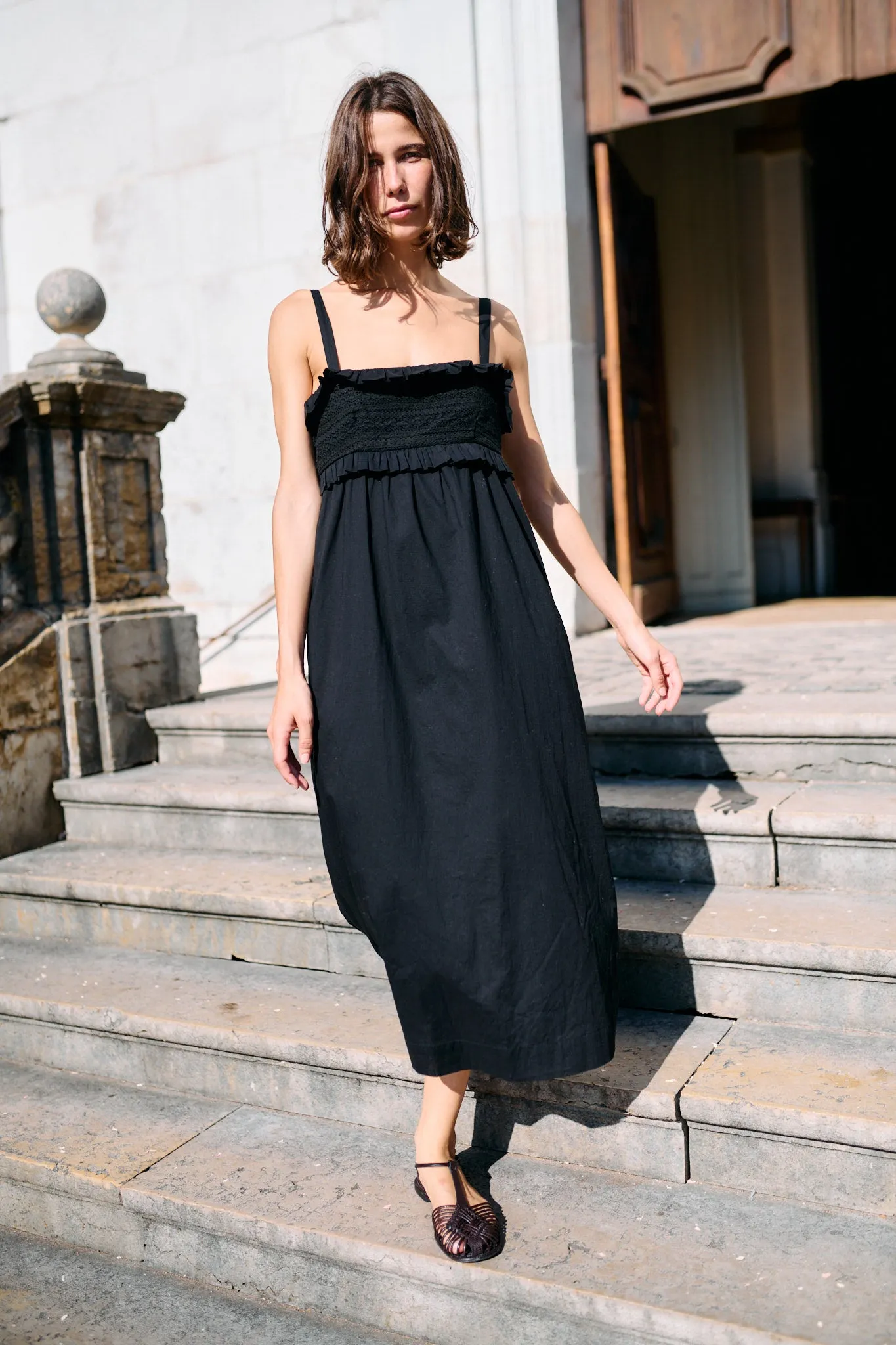 Dalla Dress Black Cotton Voile sold by Ciao Lucia product image thumbnail 5