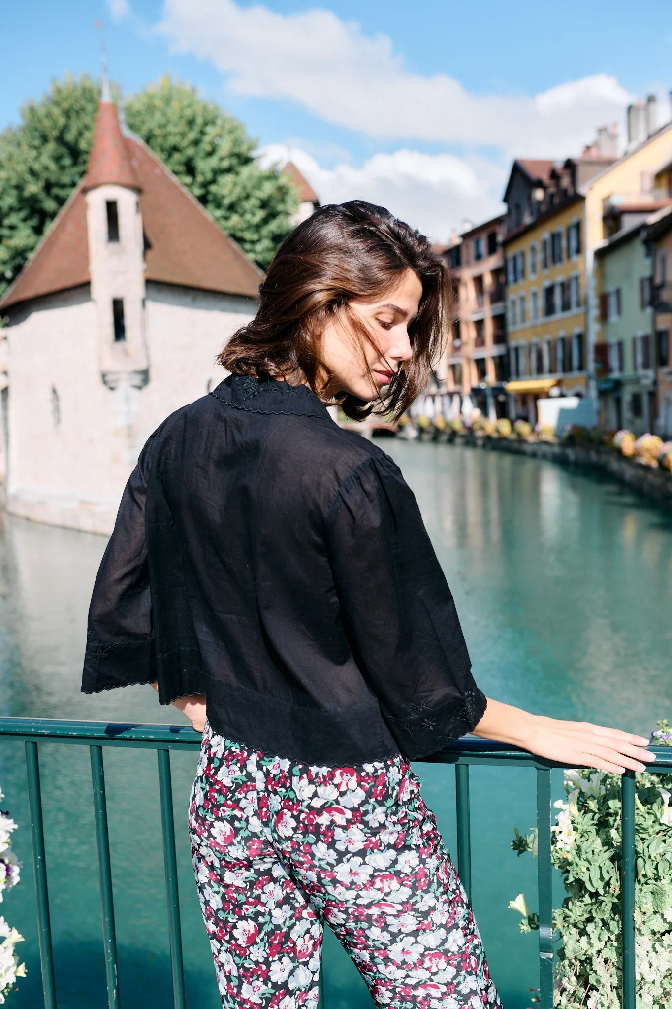 Cezanne Top Black Cotton Voile sold by Ciao Lucia product image thumbnail 2