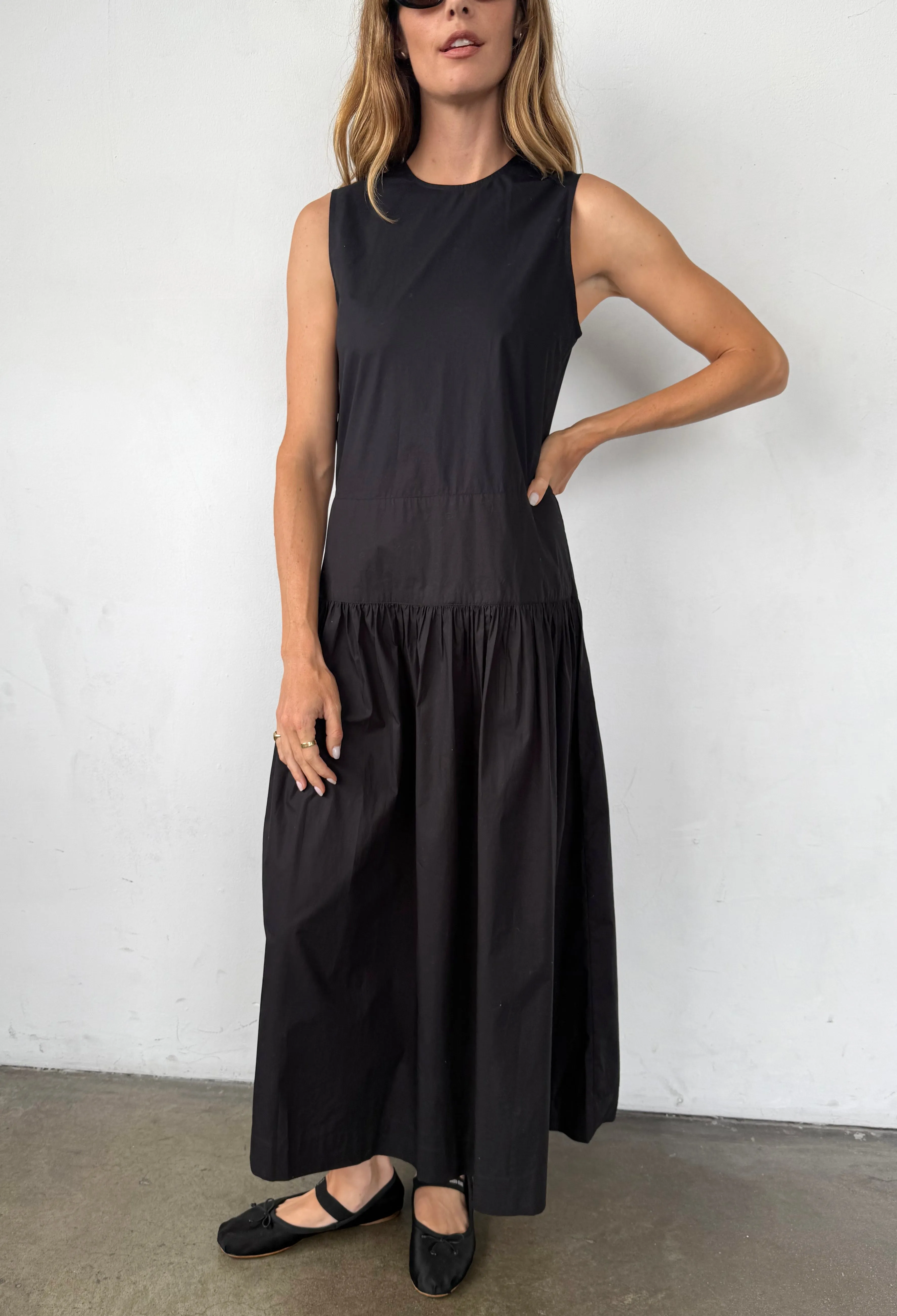 Jenetta Black Cotton Poplin Dress sold by Ciao Lucia product image thumbnail 3