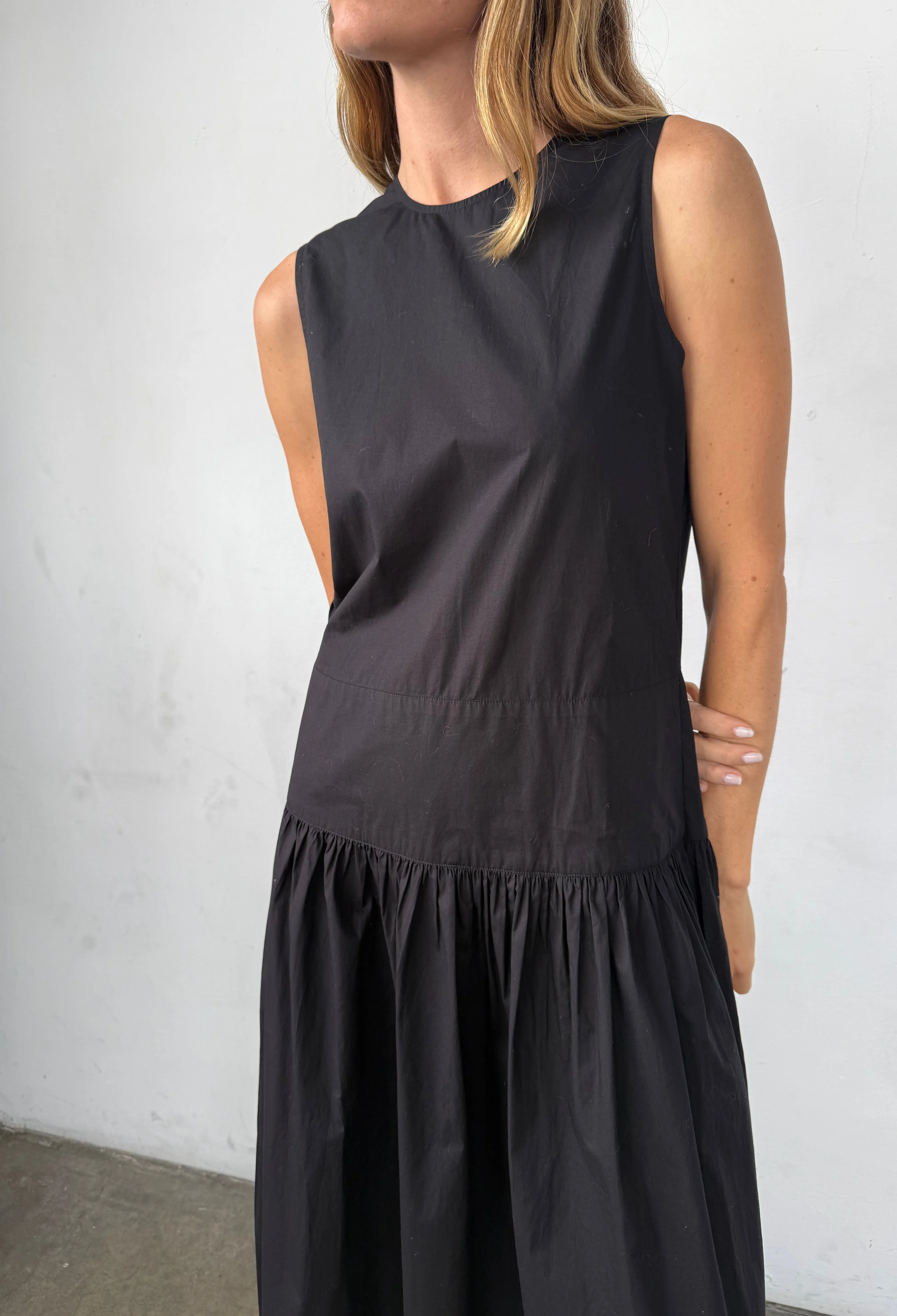 Jenetta Black Cotton Poplin Dress sold by Ciao Lucia product image thumbnail 2