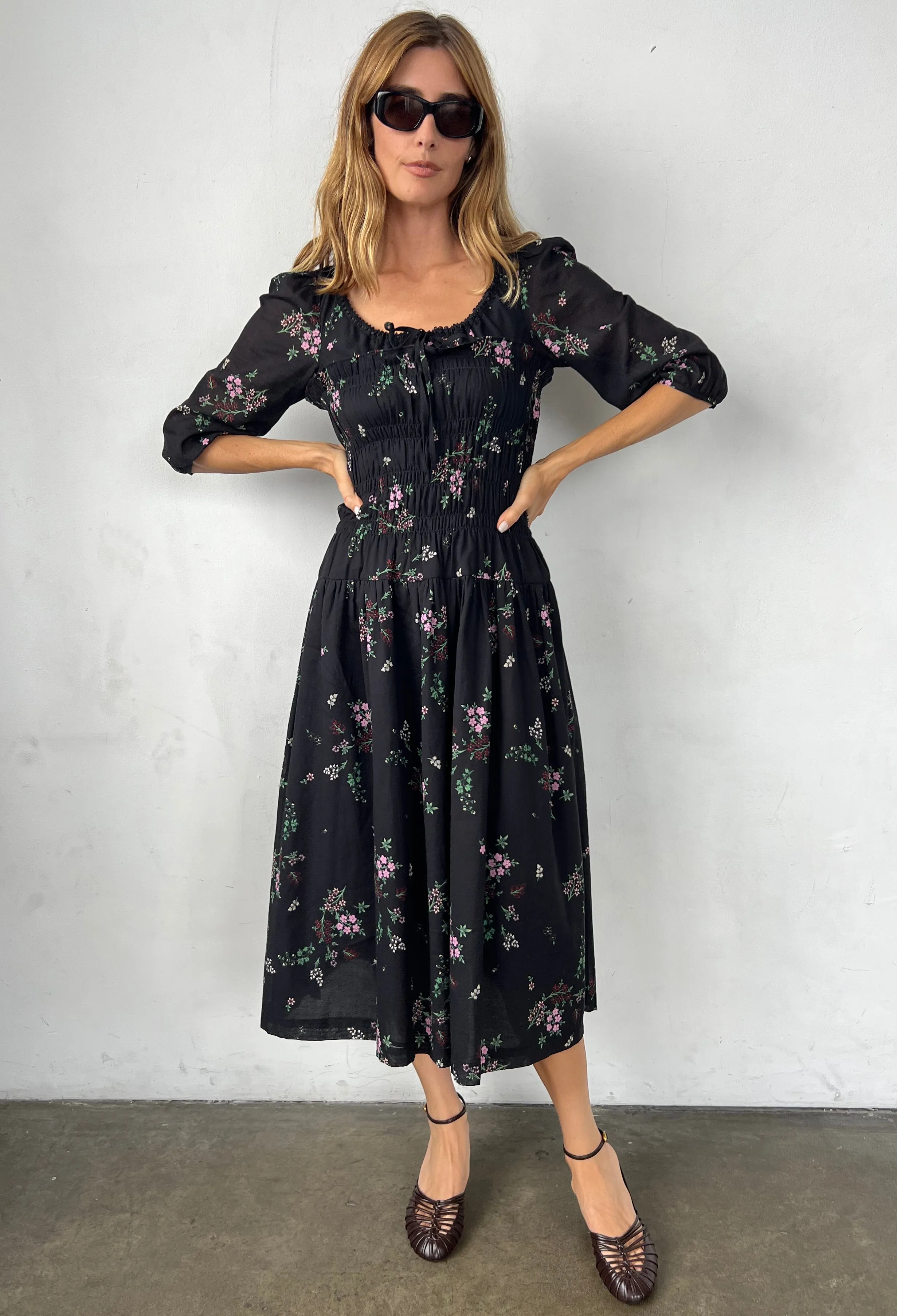 Andrine Dress Wildflower Print Cotton Voile sold by Ciao Lucia product image thumbnail 3