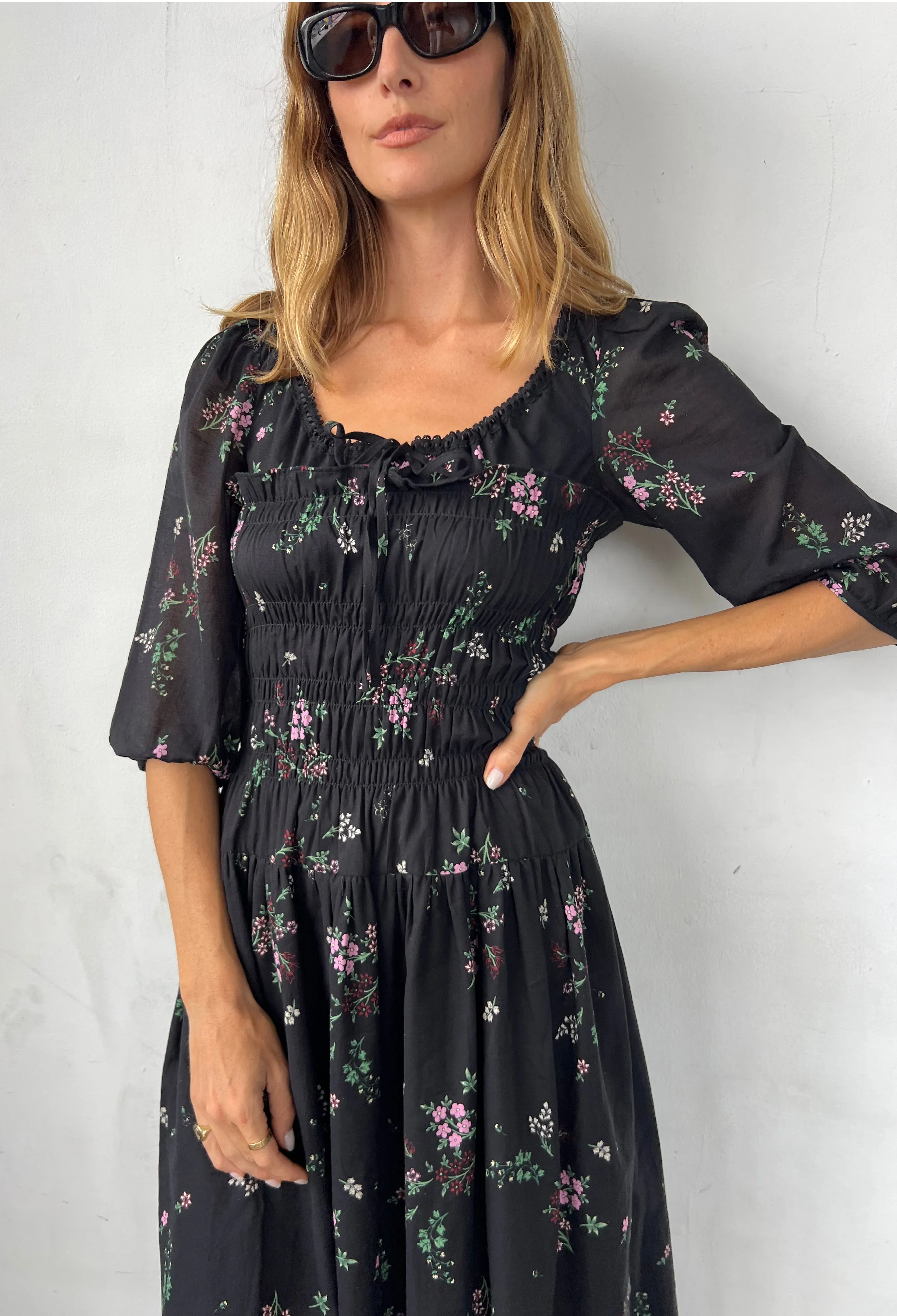 Andrine Dress Wildflower Print Cotton Voile sold by Ciao Lucia product image thumbnail 2