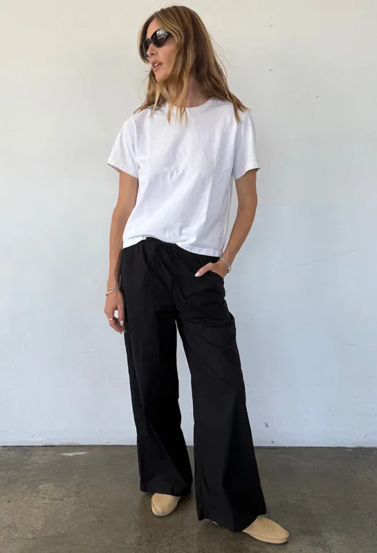Margaret Black Cotton Poplin Pant sold by Ciao Lucia