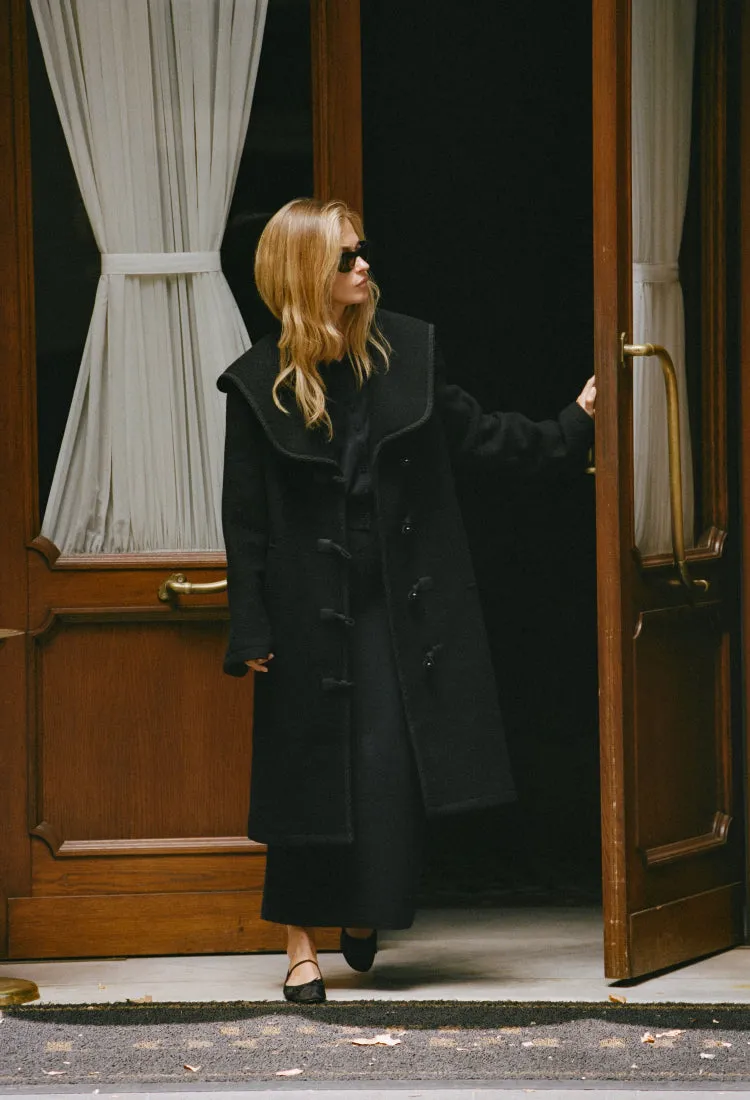 Malla Black Wool Coat sold by Ciao Lucia product image thumbnail 4