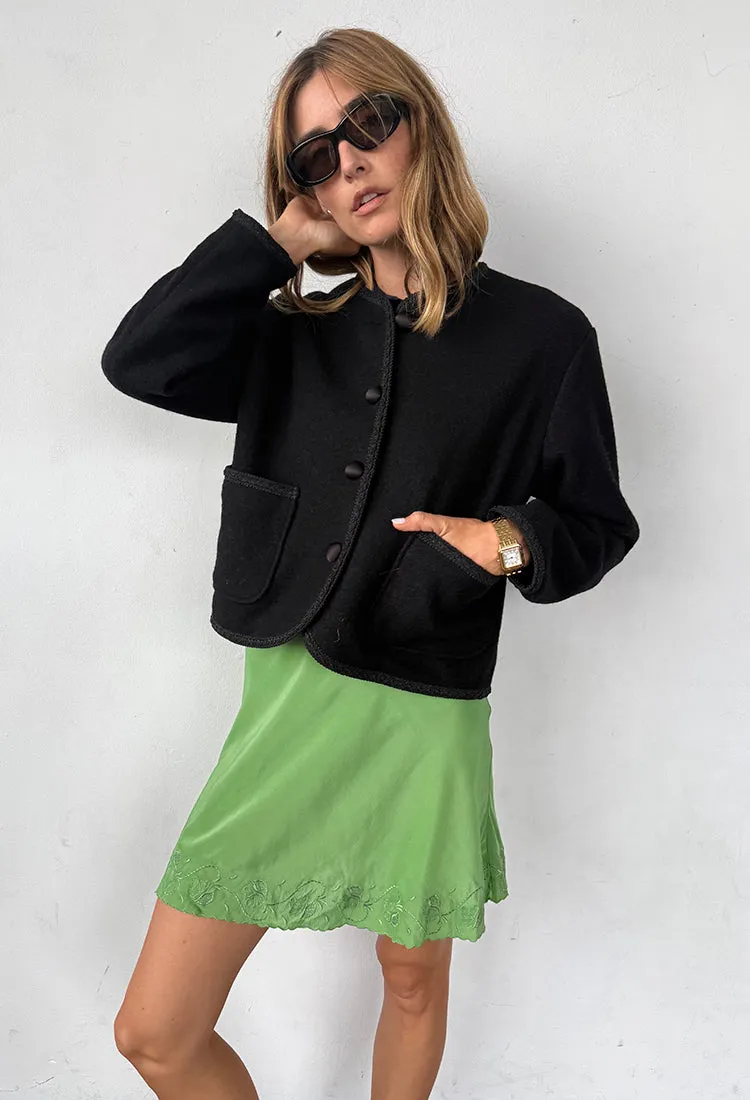 Simona Black Wool Coat sold by Ciao Lucia product image thumbnail 5